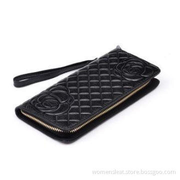 Elegant Ladies Genuine Leather Wallets for Women , Nylon Li